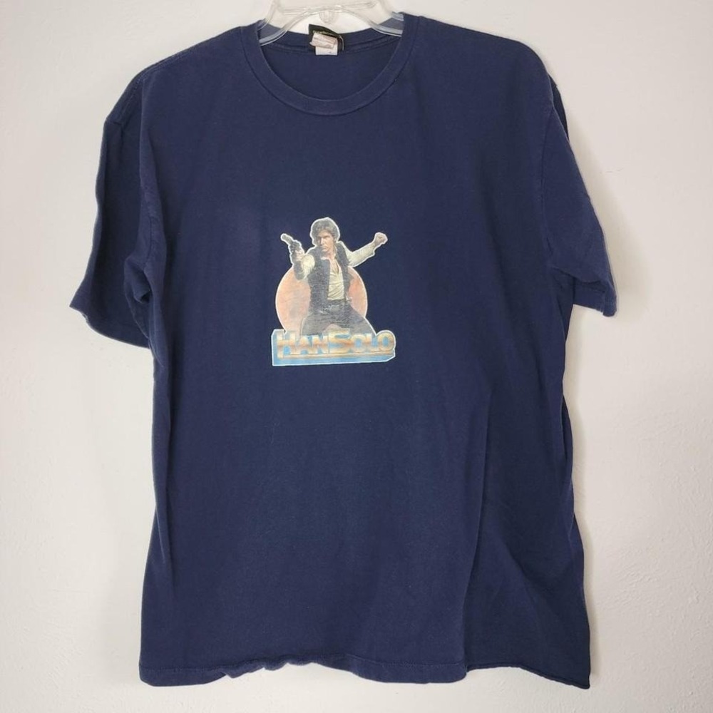 Star Wars Fan Club by Freeze Han Solo retro look navy tee XL
